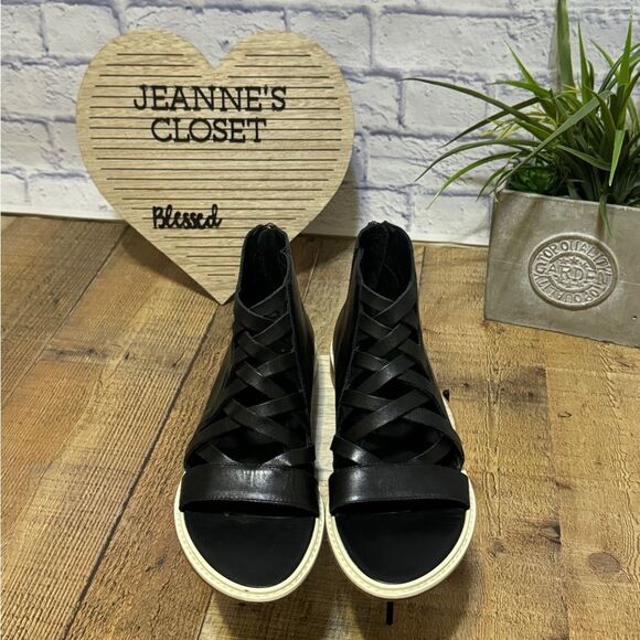 Tibi Cosima Black Leather Sandals 38.5 US 8.5 - Picture 7 of 13